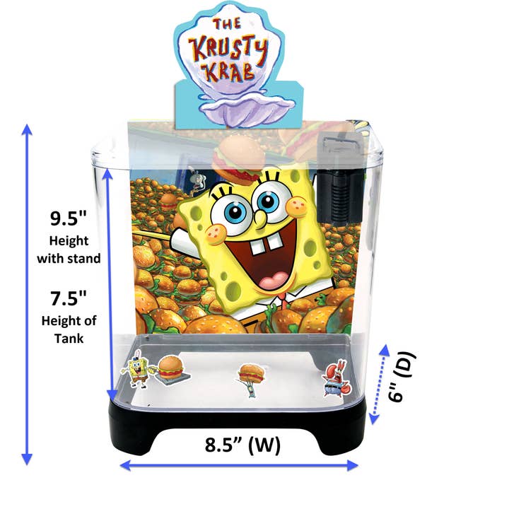 Penn-Plax - Wholesale Pet Toy - Cat/Dog - SpongeBob SquarePants Starter Kit with 1.5 Gallon Tank3