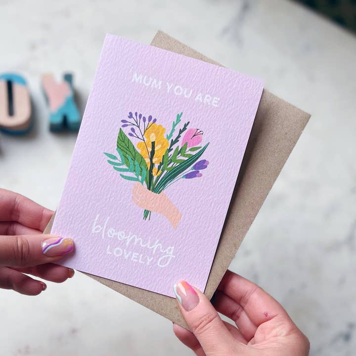 Muttertags-/Mutter-Geburtstagskarte 'Mama, du bist blühend schön' für den Großhandel von Xoxo Designs by Ruth