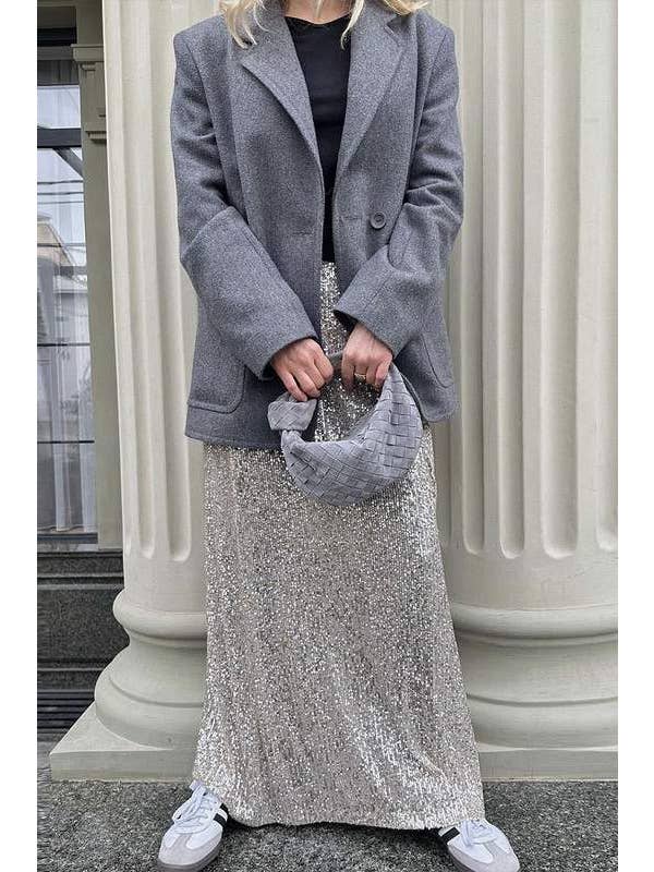 Queen Fashion - Wholesale Rok - Dames - lange rok met pailletten9