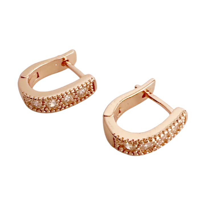 Orecchini a cerchio Clementine Zirconia per la vendita all'ingrosso da parte di Blush & Co