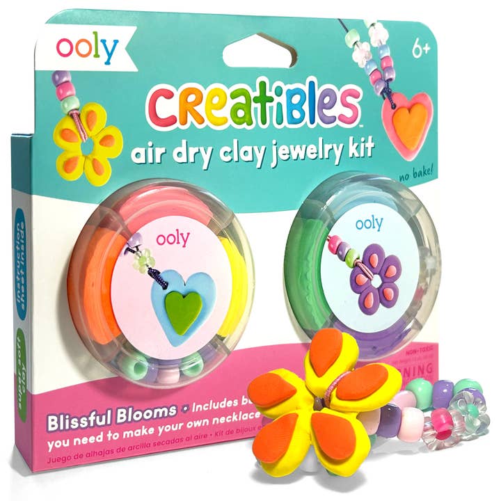 OOLY - Wholesale DIY Jewelry - Kids - Creatibles Air Dry Clay Jewelry Kit - Blissful Bloom