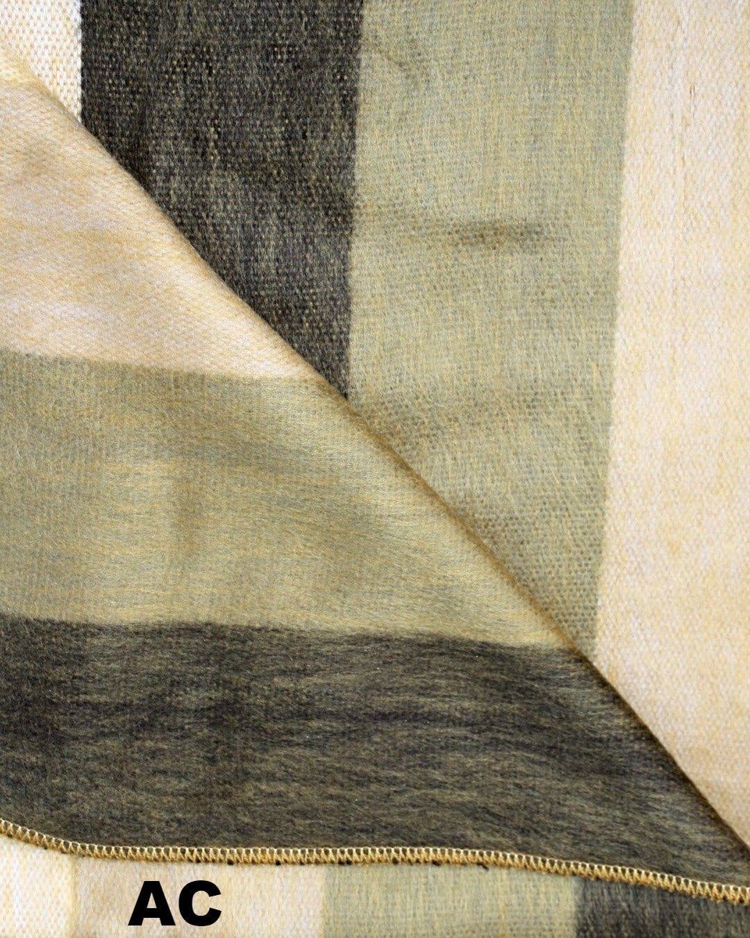 Choice Alpaca Products – wholesale Filtar – Alpacka Bed Filt - Randig44