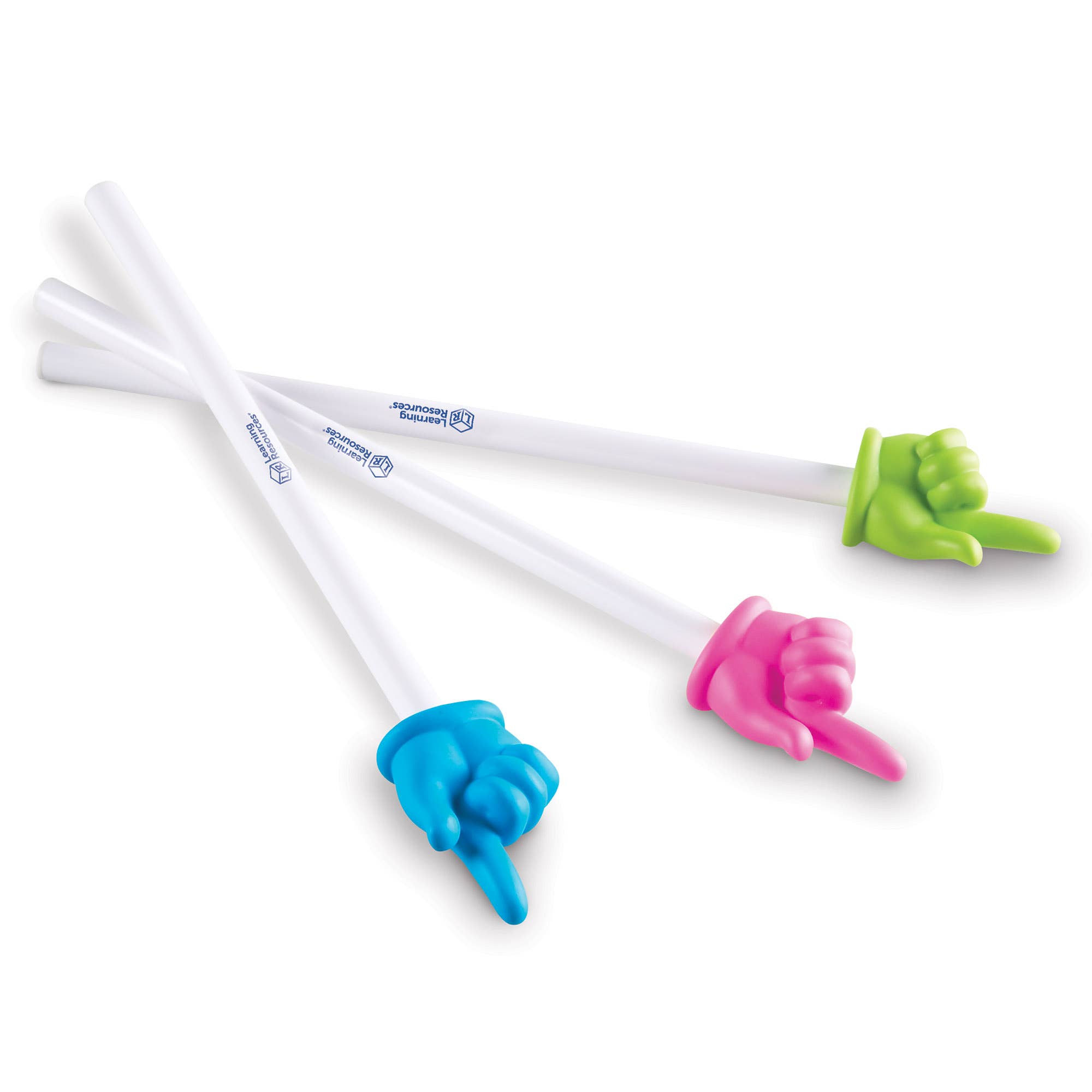 Learning Resources - Vente Lot de jouets – enfant - Pointeurs à main arc-en-ciel de 15 pouces, ensemble de 10 sur présentoir1