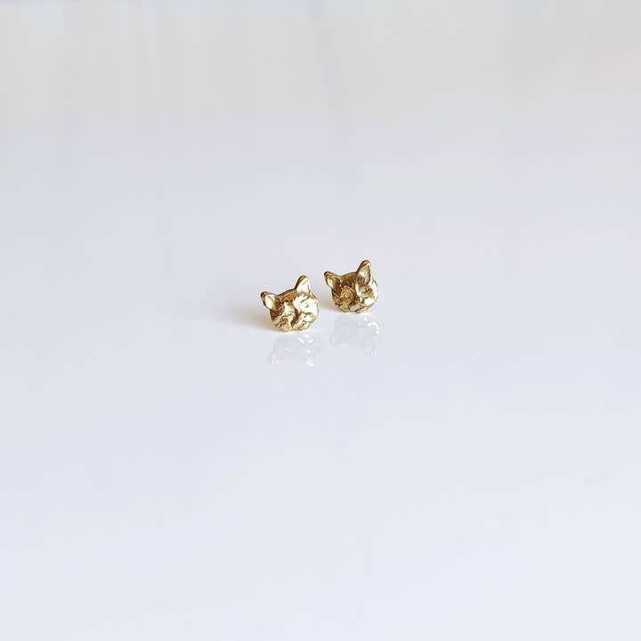 Helen Ethel Jewelry - Wholesale Stud/Post Earrings - Gilded Fauna: Meow Meow Studs2