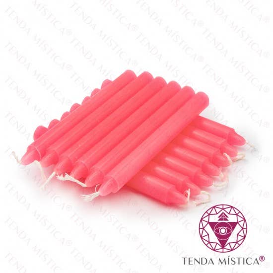 Rosa stearinlys 1 kg for engroshandel hos Tenda Mística