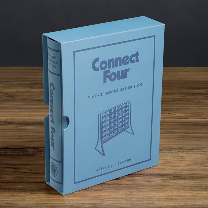 WS Game Company - Wholesale Board Game - Connect 4 Vintage Bookshelf Edition