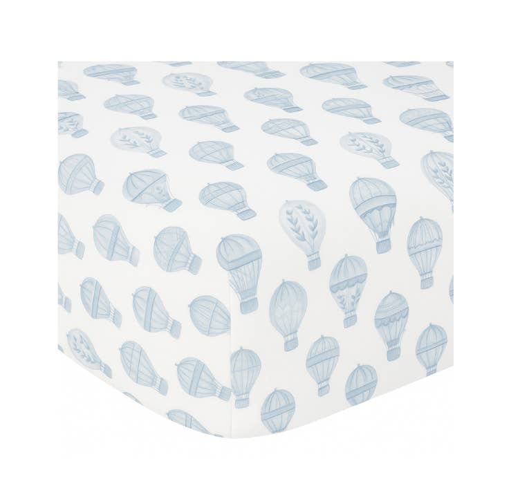 Little Explorer | Blue Crib Sheet for wholesale on Faire