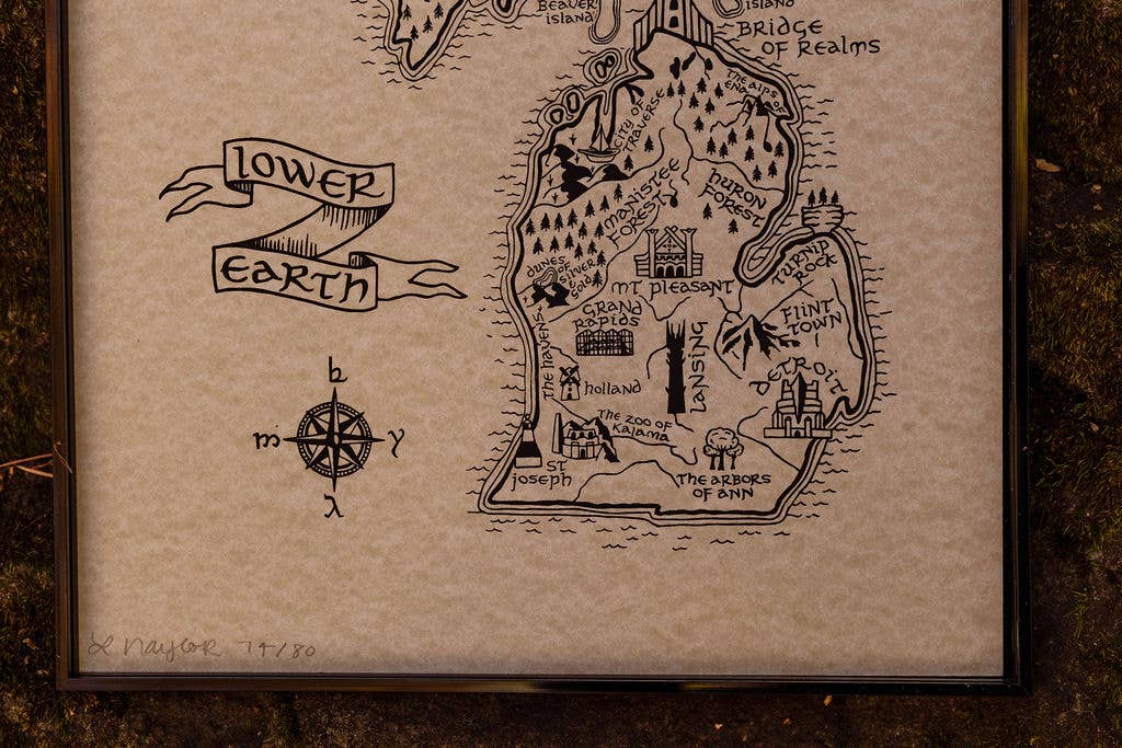Home Squirrel - Wholesale Map - Lord of the Rings / The Hobbit Middle Earth Map of Michigan5