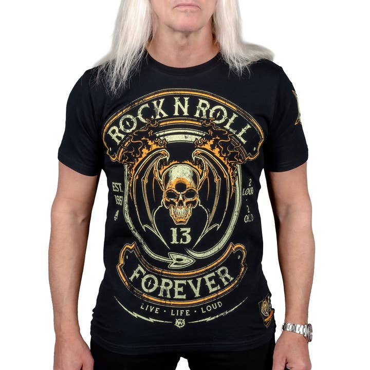 Rock N Roll Forever Tee for wholesale by Wornstar Clothing