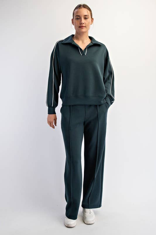 Sunday Morning – wholesale Pikétröja – Dam – T580037-Långärmad Modal Scuba Dubbelpiping Pikétröja13