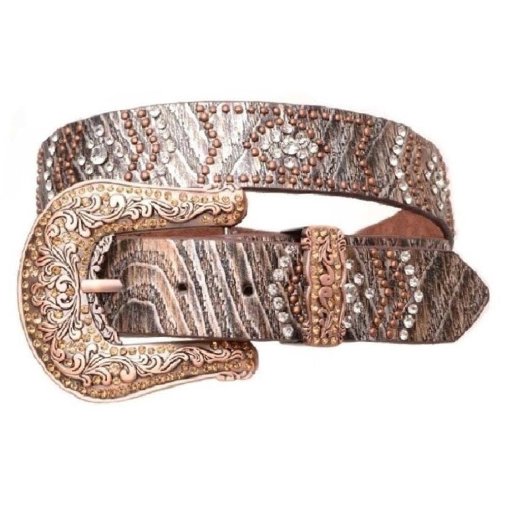 Paperdoll – wholesale Belt – Women's – WESTERN RHINESTONE LEATHER STUD BELT1