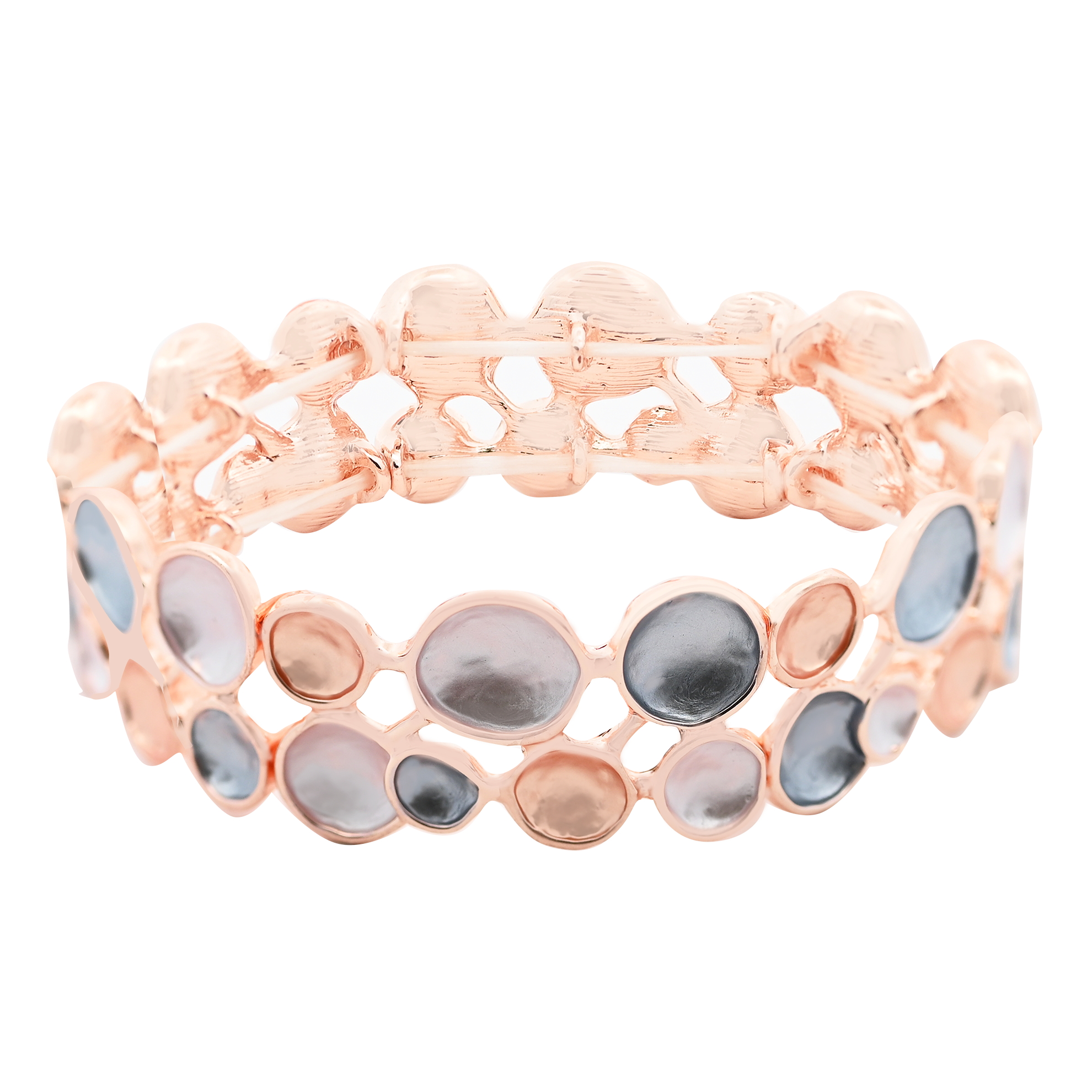 AMORINO SRL - Vendita all'ingrosso Bracciale a polsino - BRACCIALE ELASTICO BOLLICINE SMALTATE - SW24944A3771