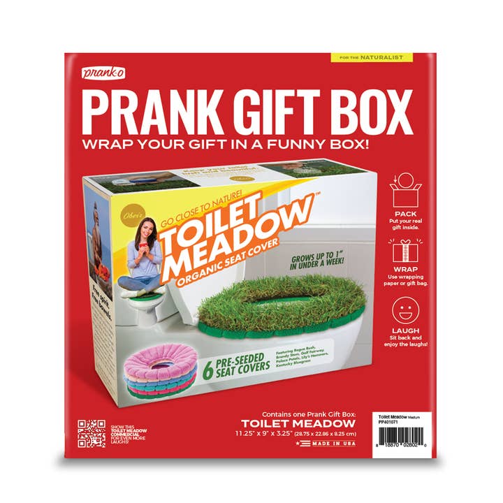 Prank-O - Wholesale Gag Gift/Novelty Gift - Prank Gift Box Toilet Meadow