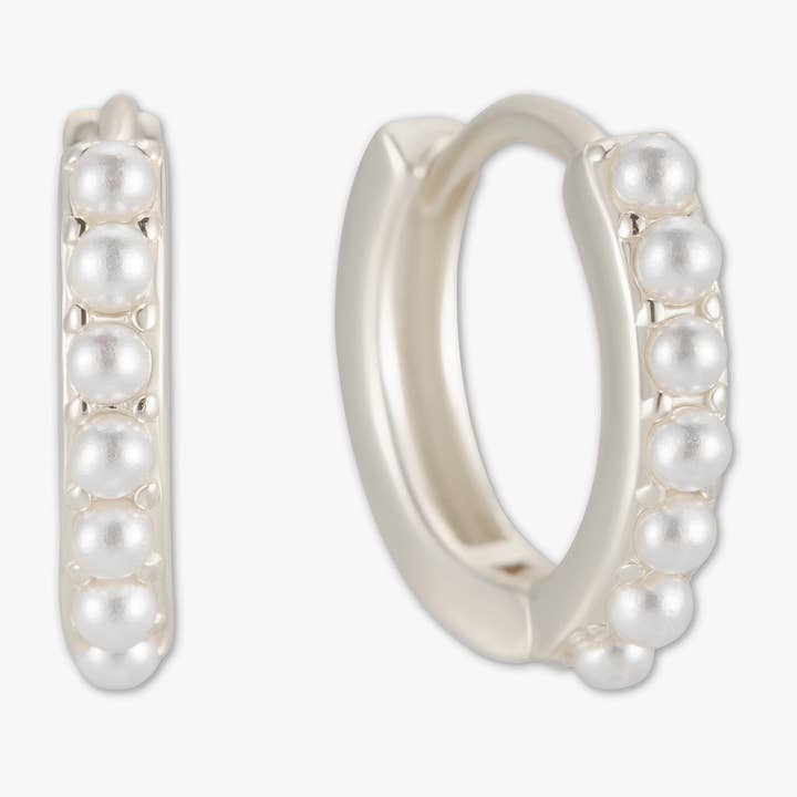 Créoles Huggie en argent pour la vente par LEA Jewels