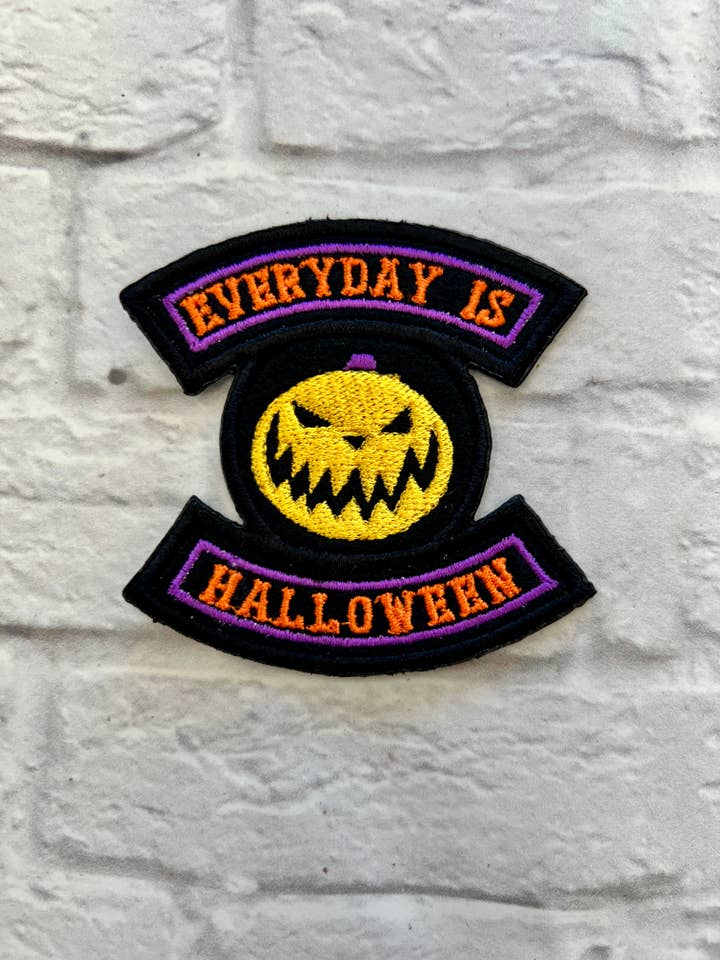 Small Everyday is Halloween Iron-on Patch for wholesale by Thread Tatts Creative Agency