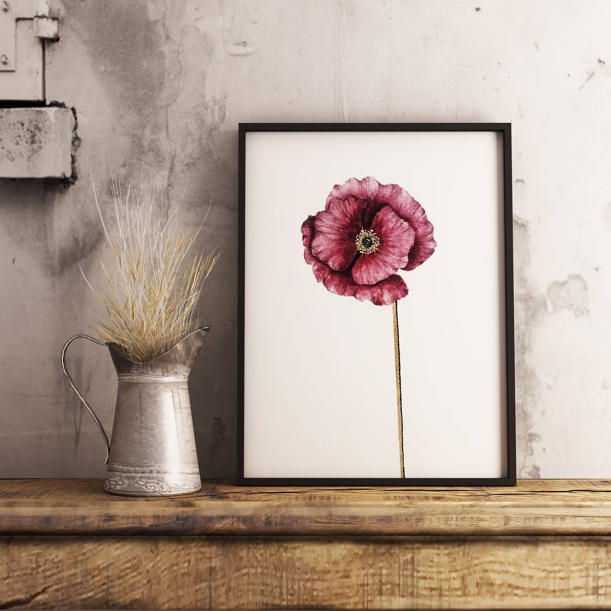 The Flow Design - Vente Affiche d'art - Impression artistique fleur de pavot – Poster mural pavot6
