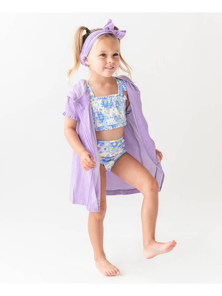 Violet Combinaison à capuche en éponge lavande pour filles en vente sur Faire3