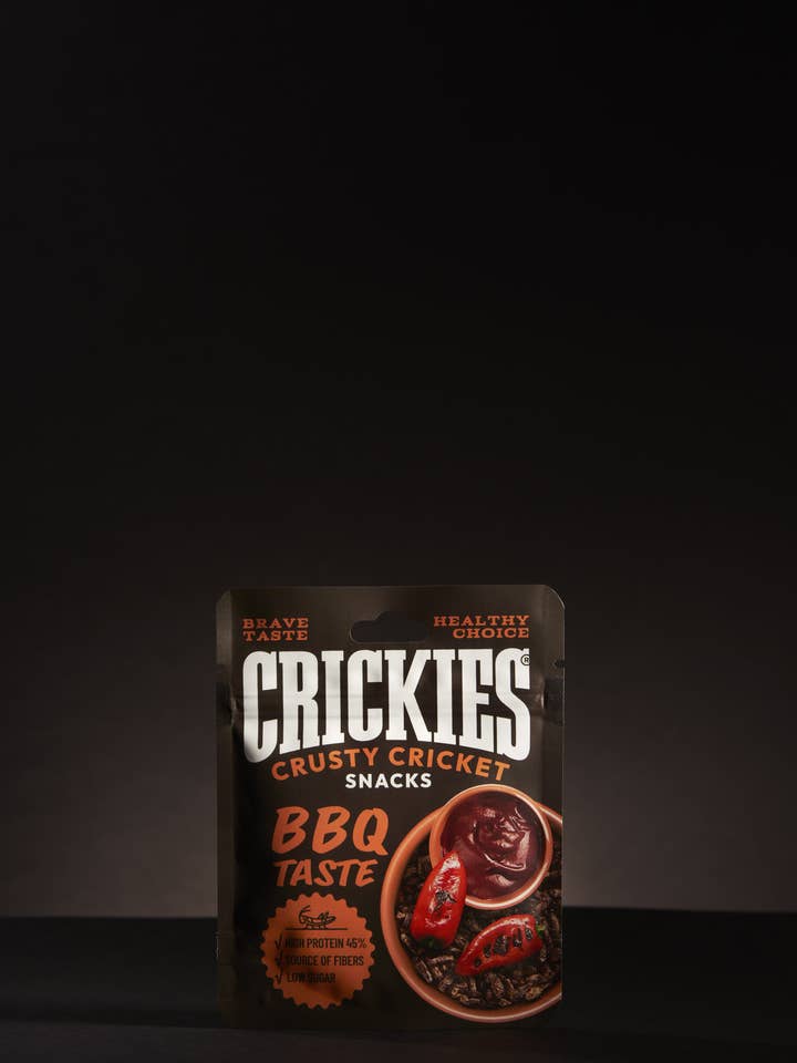 Crickies Dried Crickets with BBQ Flavour for wholesale by CRICKIES