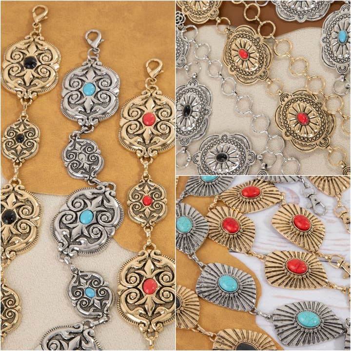 Western Concho Chain Belt MML9340 9329 9341 for wholesale by Oblige by G