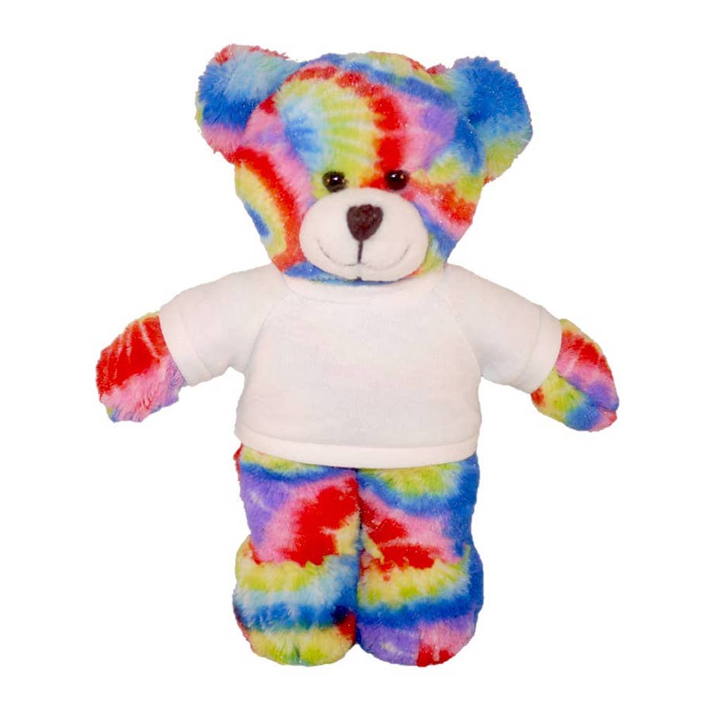 Plushland - Wholesale Stuffed/Plush Toy - Kids & Baby - 8″ Tie-Dye Custom Bear | Personalized Bear Stuffed Animal2