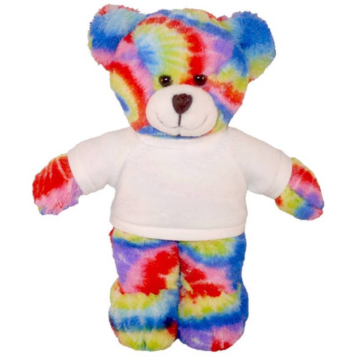 Plushland - Wholesale Stuffed/Plush Toy - Kids & Baby - 8″ Tie-Dye Custom Bear | Personalized Bear Stuffed Animal2