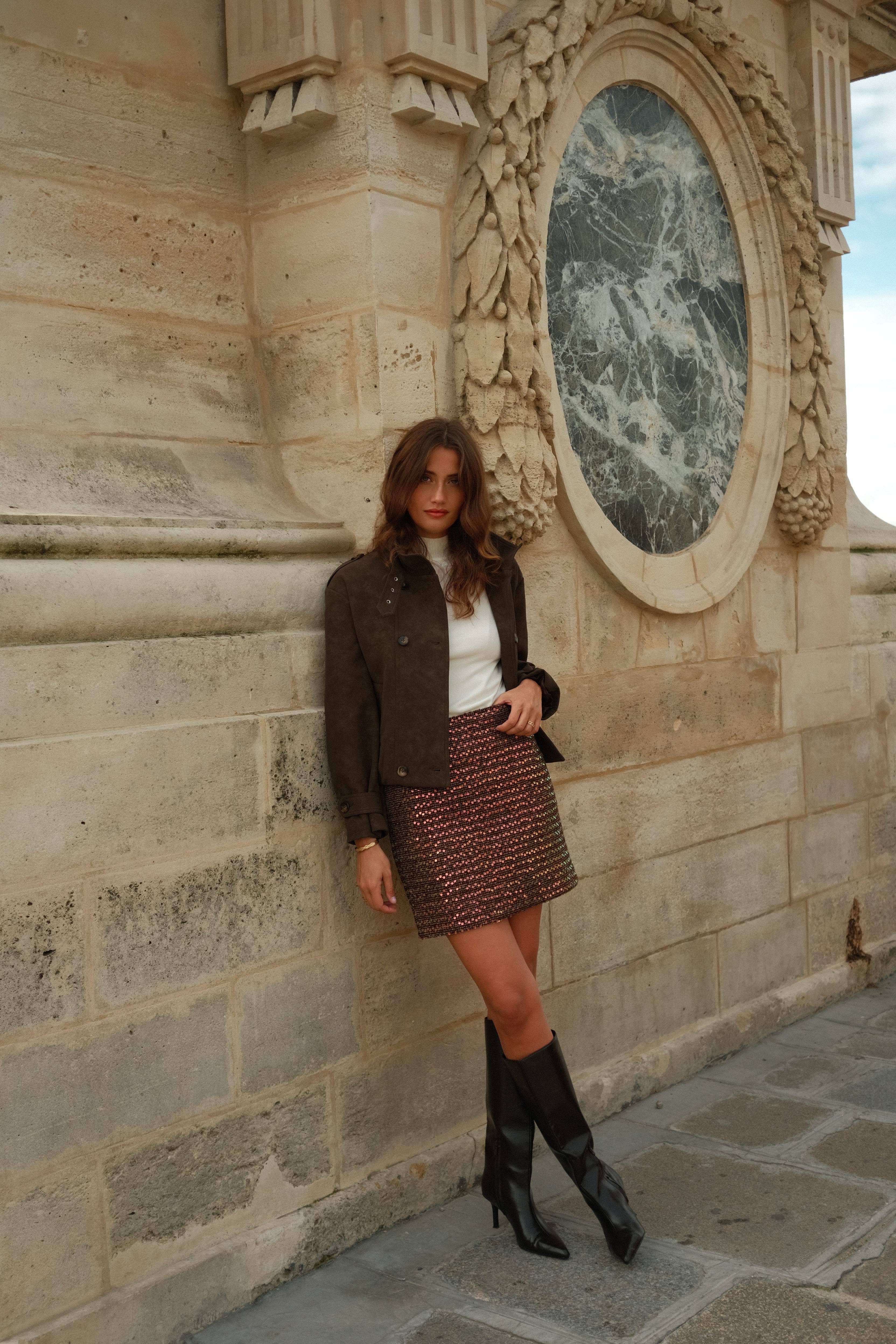 LULUMARY - Wholesale Skirt - Women's - Sequin skirt SK8673