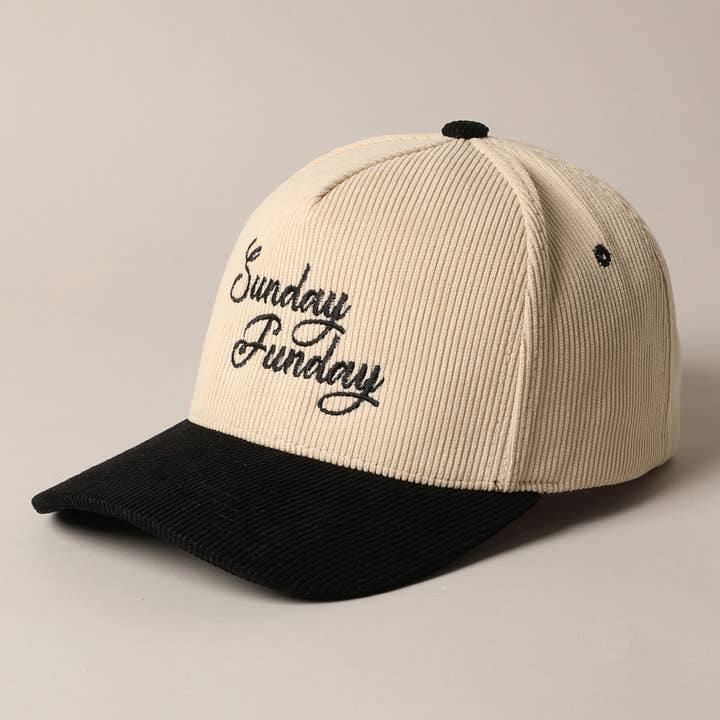 Fashion City - Wholesale Baseball Cap - Unisex - Sunday Funday Corduroy Trucker Baseball Cap14