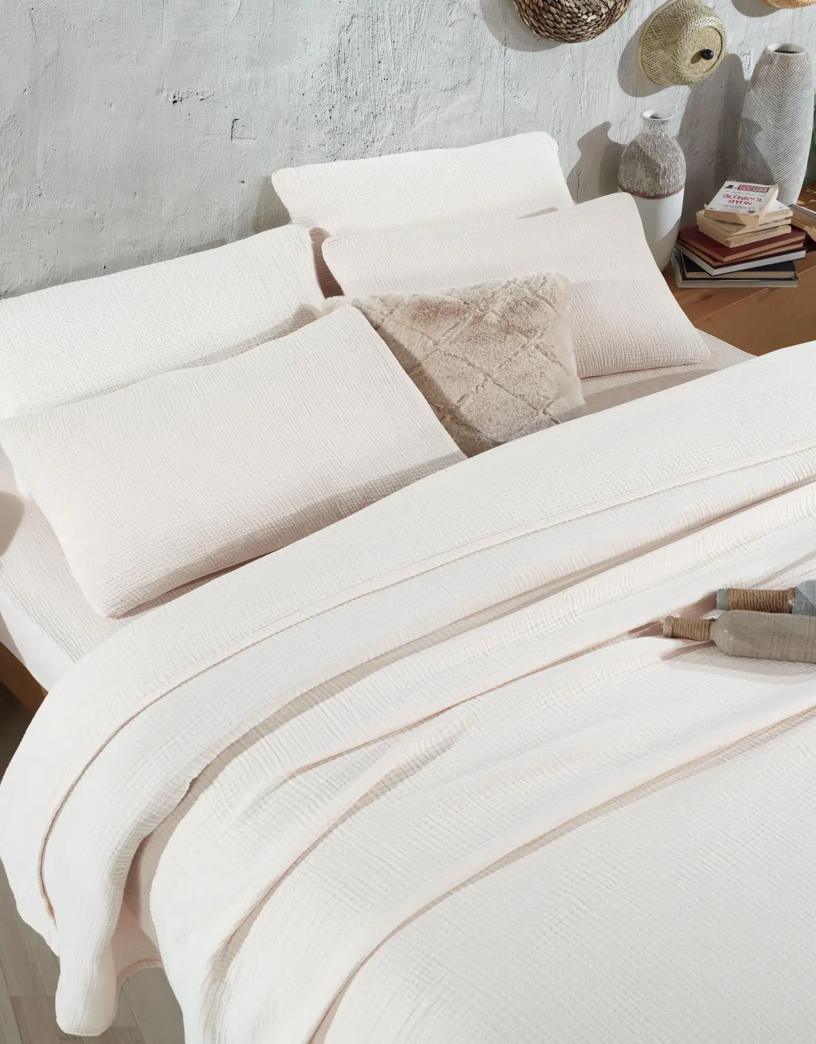 Aseel Buy Good - Wholesale Throw Blanket - Cotton Oversized Throw Bedspread King Size 4-Layer Muslin11