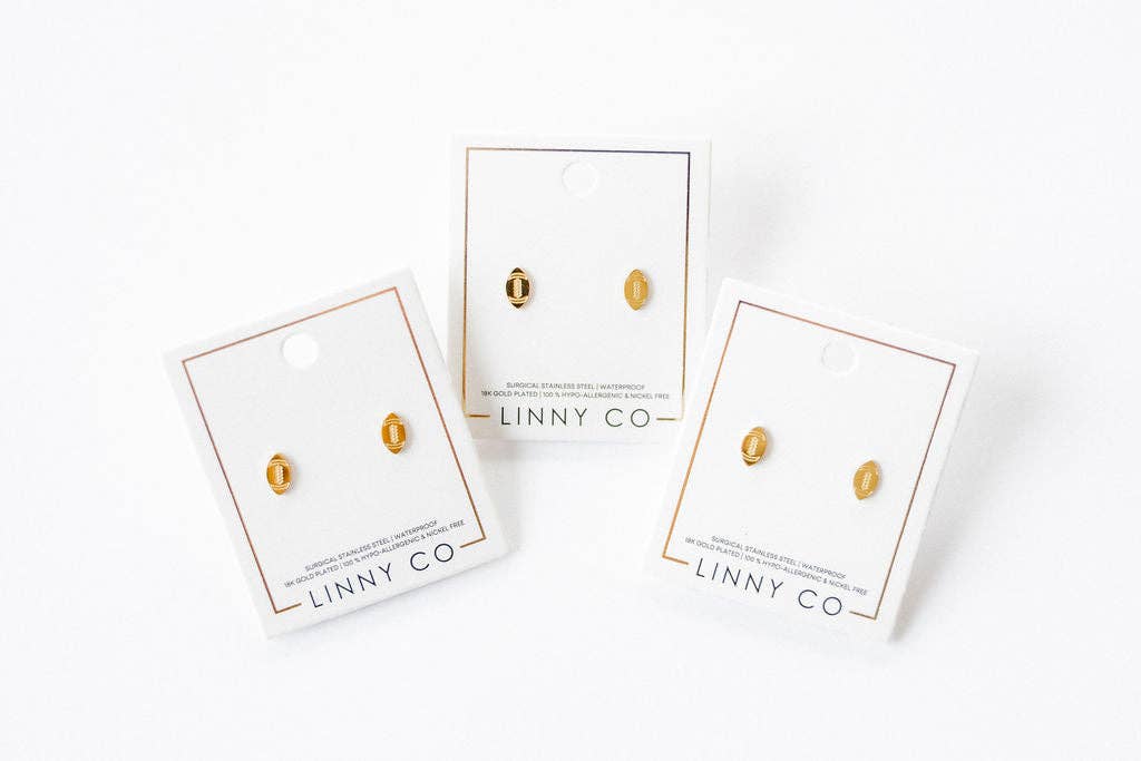 LINNY CO - Wholesale Stud/Post Earrings - Screwback Stud Earrings - Football18