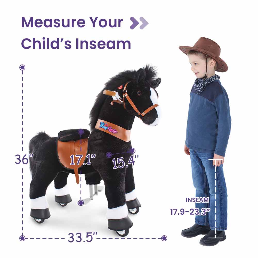 PonyCycle - Wholesale Stuffed/Plush Toy - Kids & Baby - PonyCycle Ride-On Black Horse | Plush Animal Riding Pony Toy15