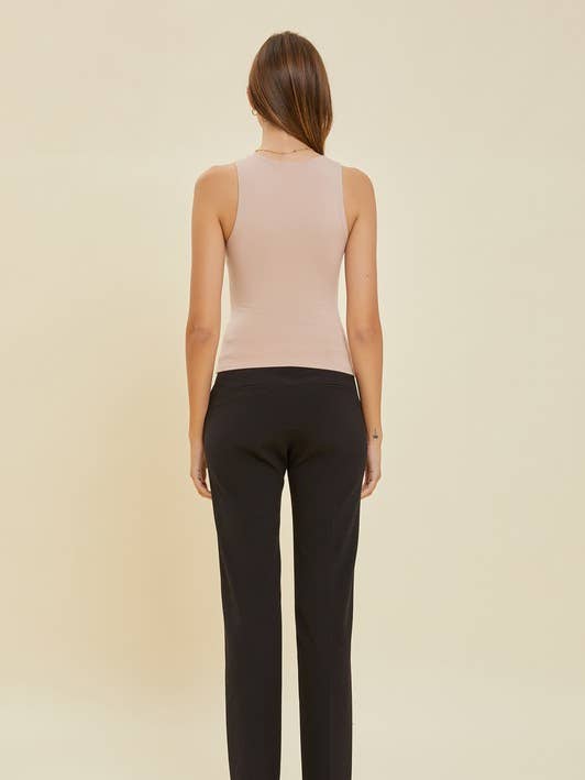 CAMISETA SIN MANGAS BÁSICA DE CUELLO REDONDO para venta al por mayor de MintChoco