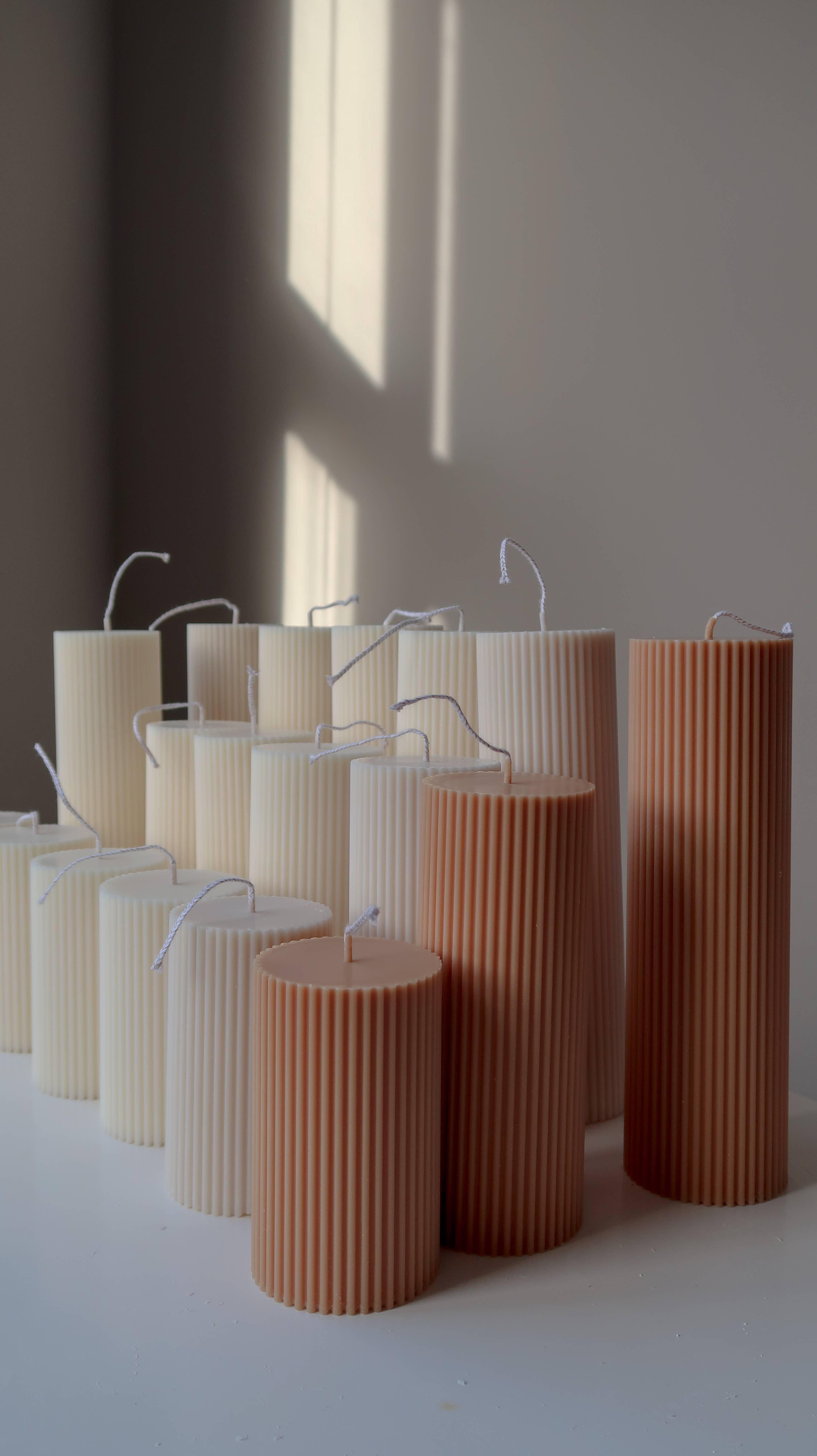 Jeune Home - Wholesale Pillar candle - Small Scented Soy Ribbed Pillar Candle | Wedding candle10