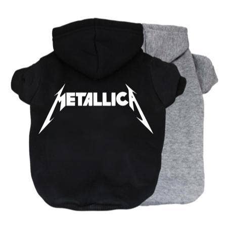 Metallica hoodie voor honden voor wholesale door The Honest Dog Company