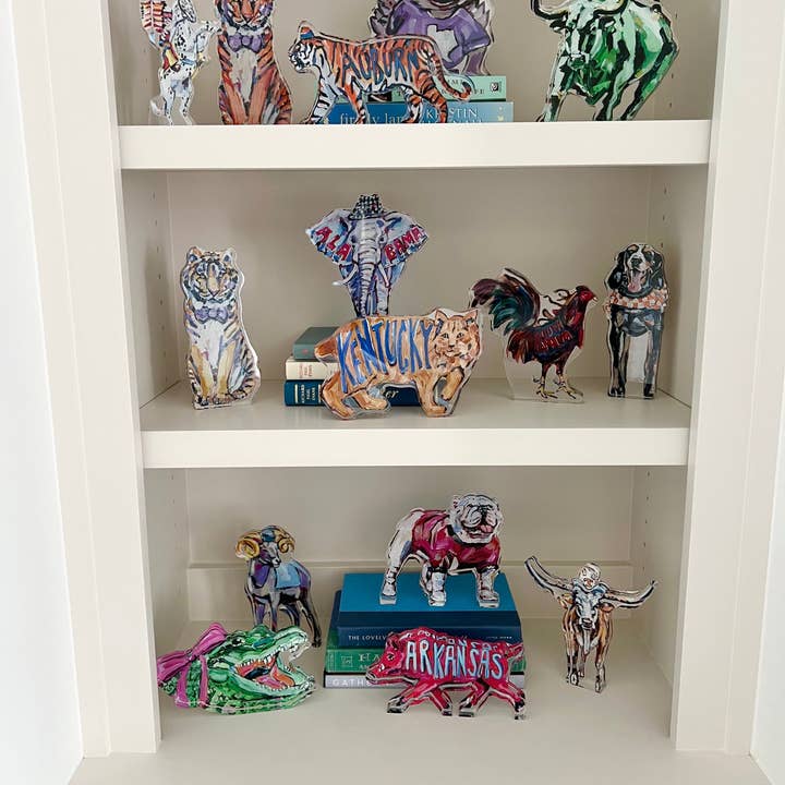 Chelsea McShane Art - Wholesale Decorative Tabletop Object - "Ole Reb" acrylic shelfie2