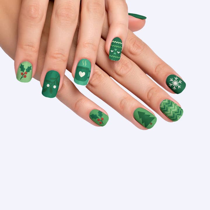 FYNE BODY - Wholesale Press-On/Fake Nails - Evergreen Dazzle Enchantment Press-On Nails98