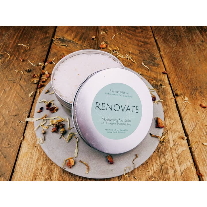 Renovate Organic Moisturising Bath Salts for wholesale by Human Nature Organics US