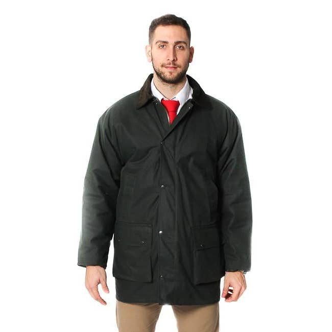 The Scotland Kilt Company – wholesale Jacket – Men's – Mens Cotton Wax Padded Jacket - Olive Green