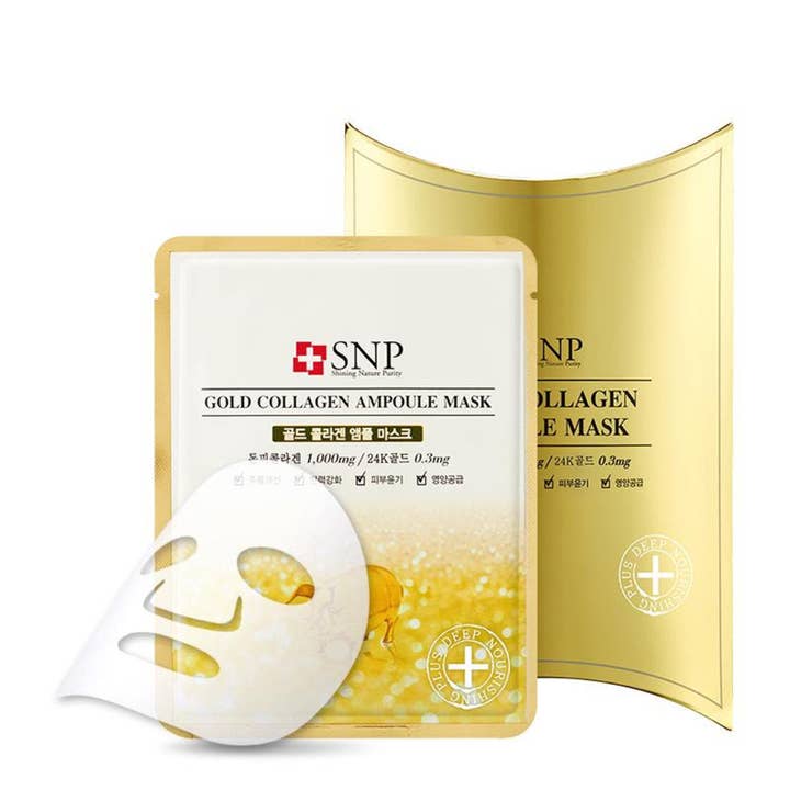 Masque Ampoule Collagène Or SNP 10 Feuilles pour la vente par Glowiss