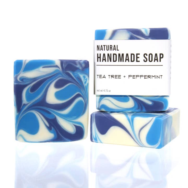 Cleanse Bath and Body - Wholesale Bar Soap - Tea Tree and Peppermint - Handmade Bar Soap - Mint Scent