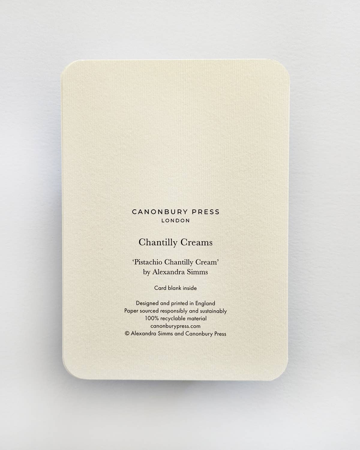 Canonbury Press – wholesale Birthday card – Pistachio Chantilly Cream Greeting Card | Birthday Card3