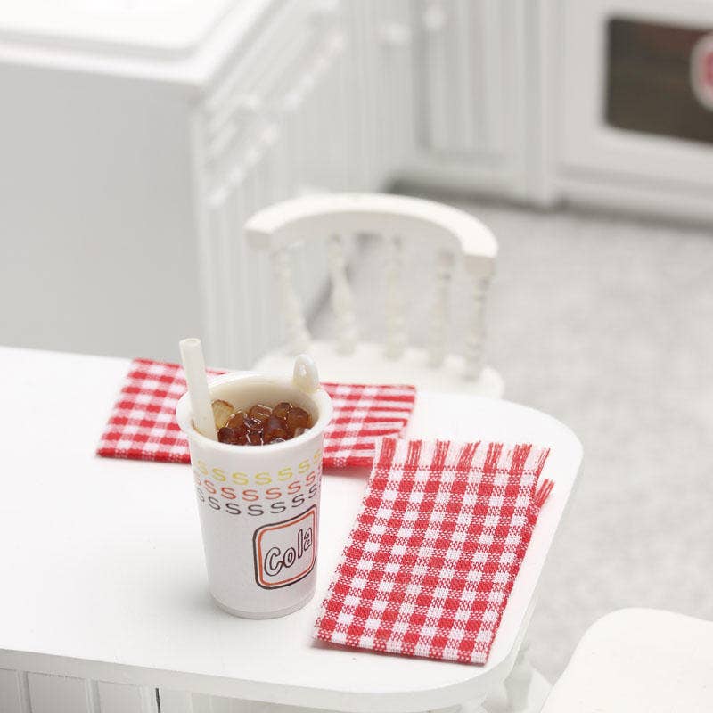 Factory Direct Craft – wholesale Doll accessory kit – Kids – Dollhouse Miniature Soda Fountain Cola Cup3