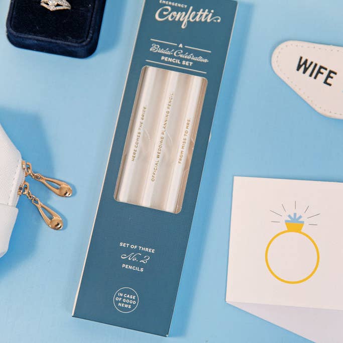 Emergency Confetti - Wholesale Pencil - Bridal Celebration Pencils1