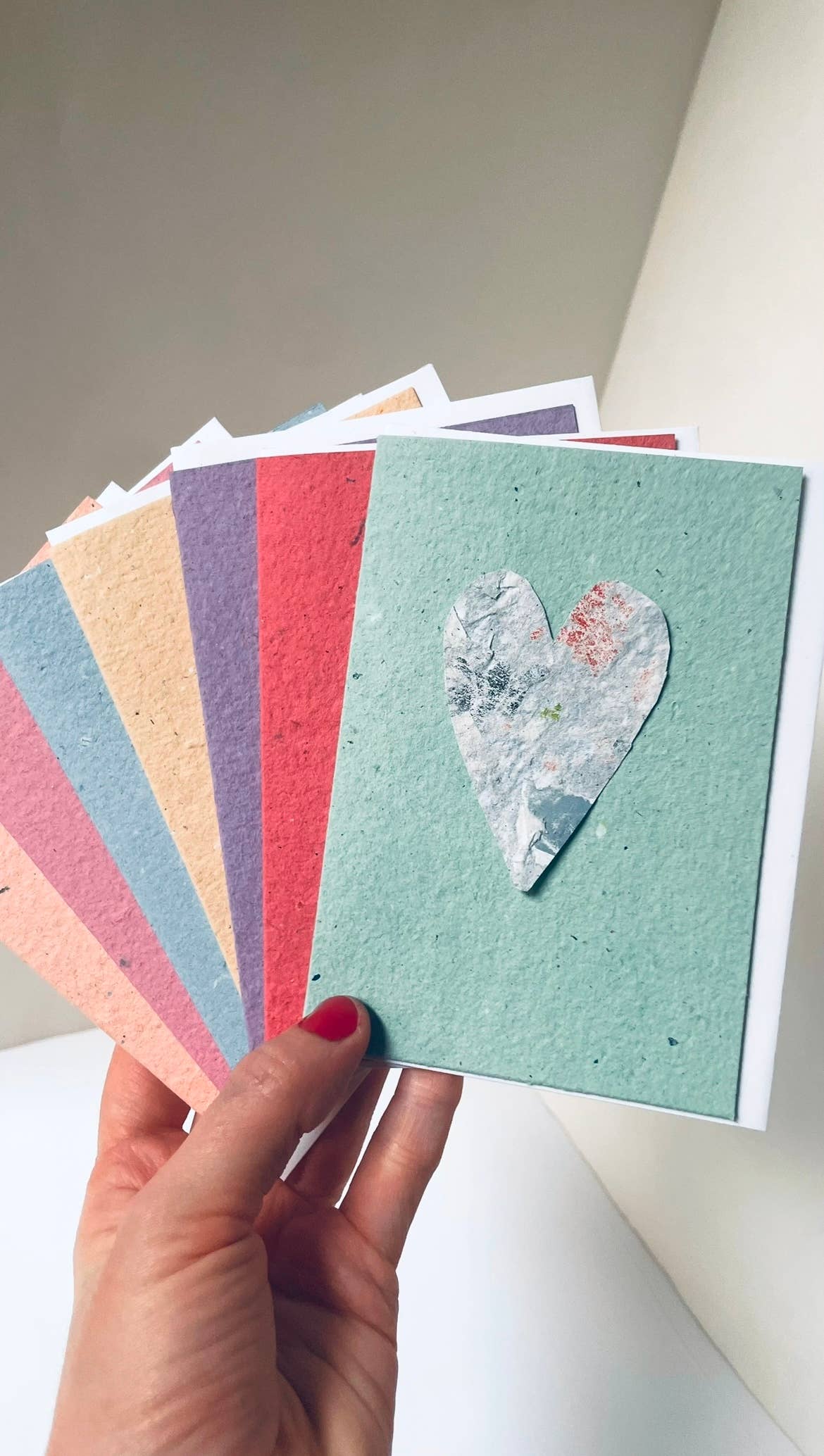 Atelier By Cat – Großhandel Liebeskarte – Mini-Magazin Herz Handgemachte Karten, Umweltfreundliche Papierkarten0