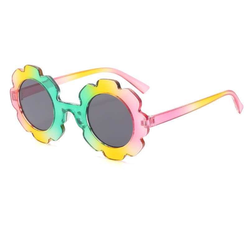 Little Trendy - Wholesale Sunglasses - Kids - Kids Toddler Gradient color cute sunflower Sunglasses11