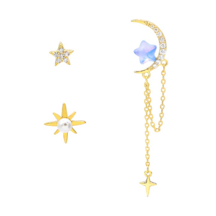 Set de pendientes Celestial Trio para venta al por mayor de MiniDes