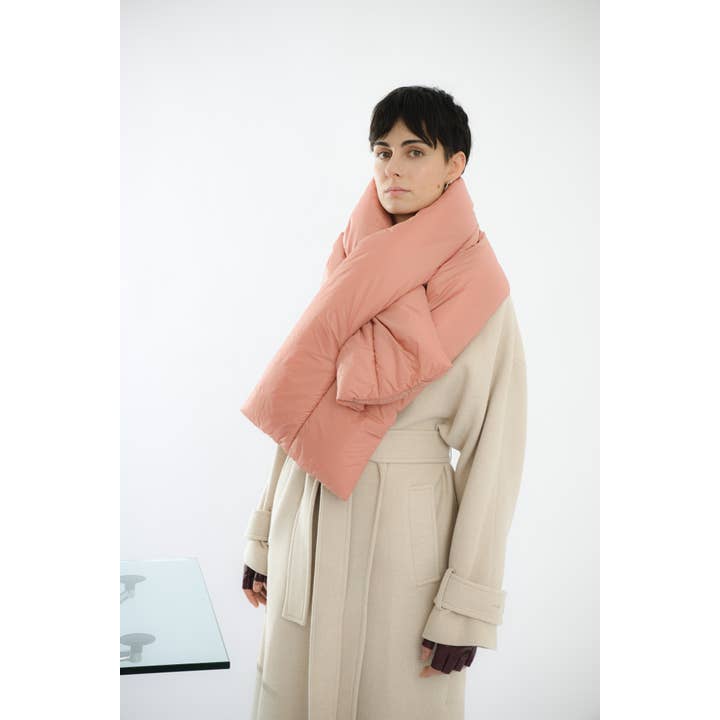 Abstract - Wholesale Scarf - Women's - Water-repellent recycled nylon padded scarf13