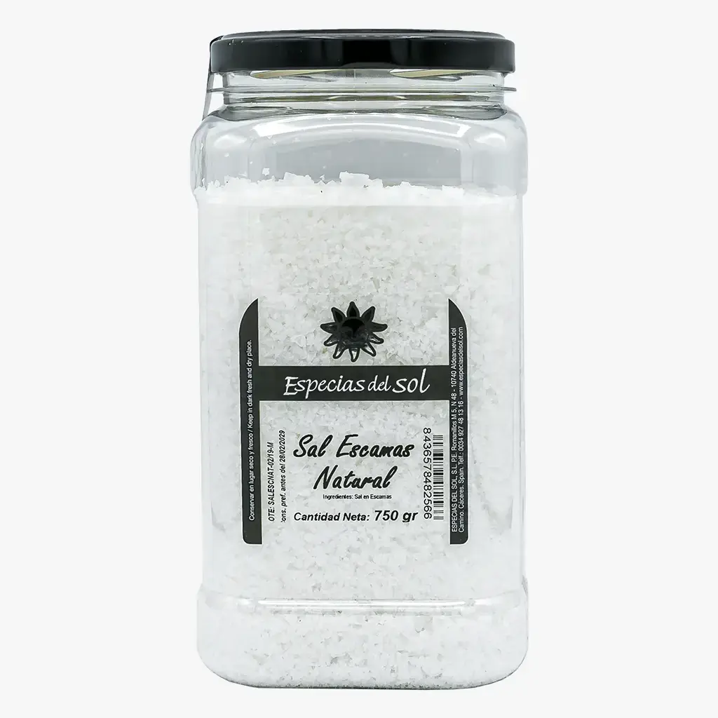 Especias del Sol – wholesale Salt – NATURAL SALT [in Flakes] [BHG] Catering Jar GR / 750g0