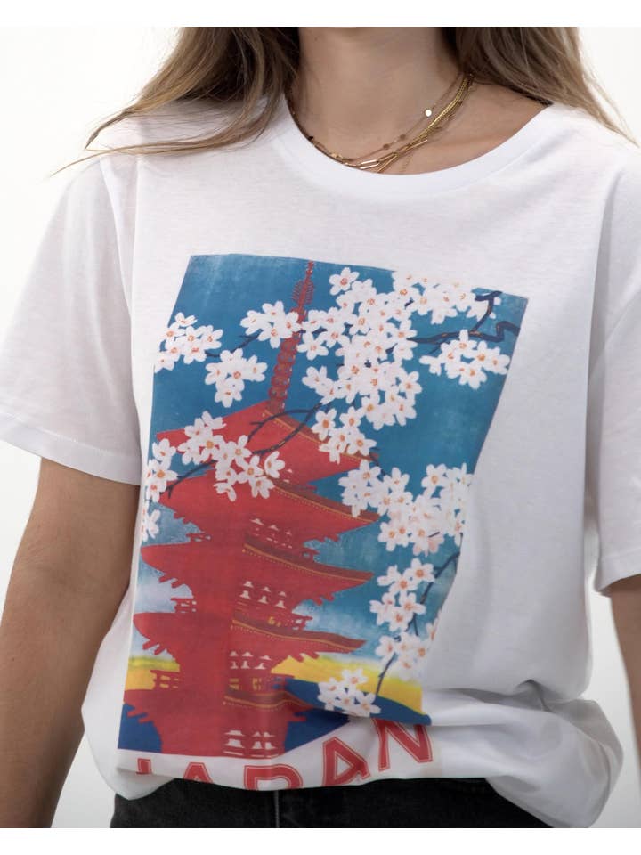 Grafitee - Wholesale Screen Printed T-Shirt - Unisex - Japanese pagoda T-shirt - Japanese graphic tee shirt3