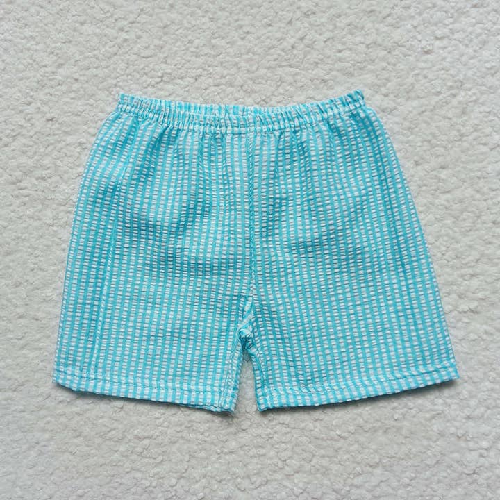 Aier Wholesale - Wholesale Shorts - Kids - Baby Boys Plaid Seersucker Fabric Shorts