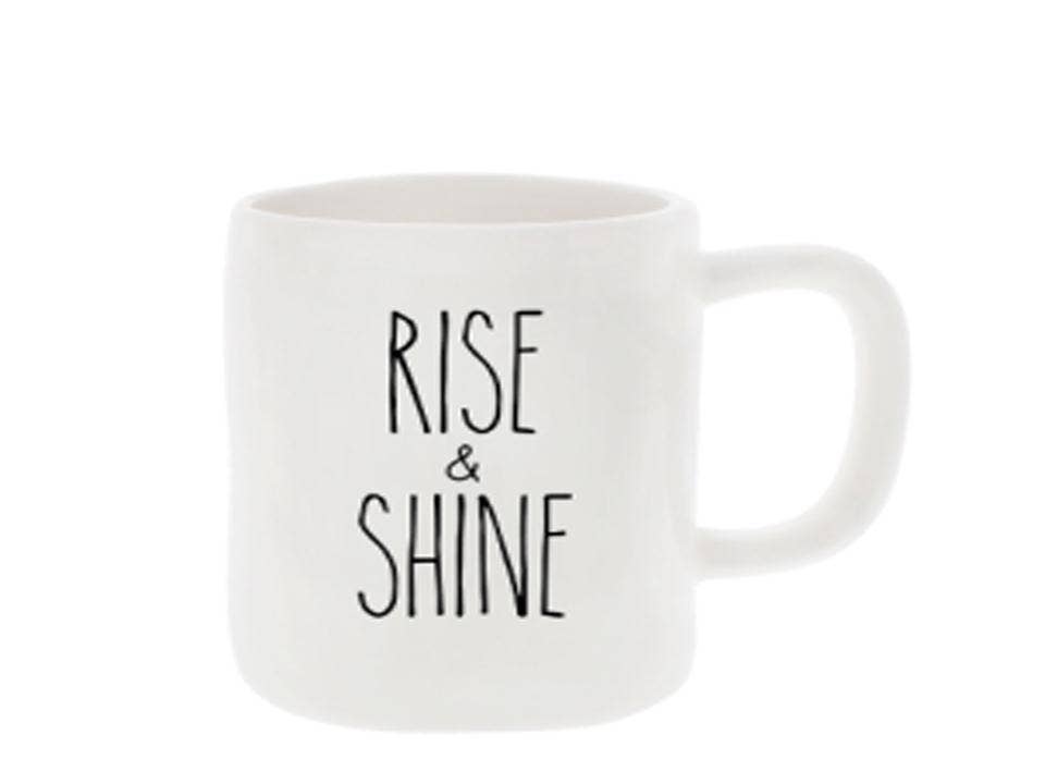 Truu Design - Wholesale Beer Glass/Mug - Farmhouse Modern Ceramic Mug,"Rise & Shine", 18oz, bubble0